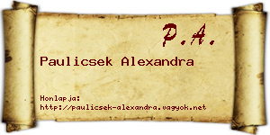 Paulicsek Alexandra névjegykártya