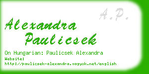 alexandra paulicsek business card